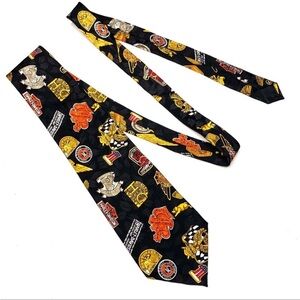Harley-Davidson Nicole Miller Vintage Black and Gold Tie